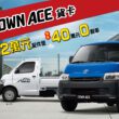 TOYOTA TOWN ACE貨卡推出買車不用等「2萬元配件金」及「40萬0利率」限時優惠。(圖片提供：和泰)