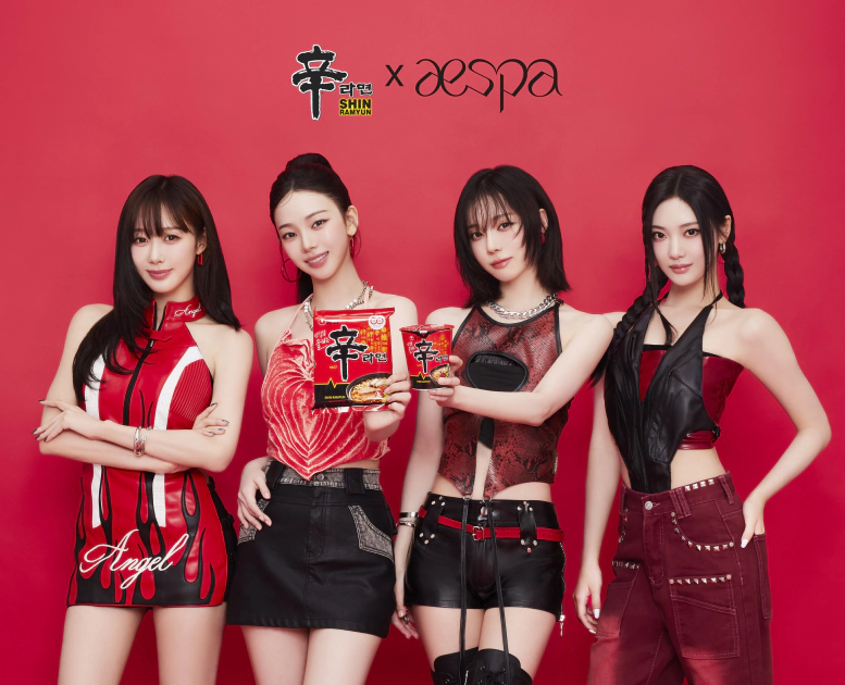 K-pop天團aespa擔綱辛拉麵首次全球品牌大使，引領「辛辣幸福感」席捲全球