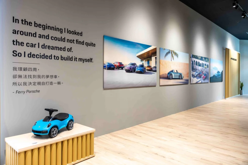 除現場展出的卓越跑車外，店內亦精心陳列保時捷車主獨享精品（Porsche Lifestyle），讓車迷得以盡情探索蘊藏品牌賽道基因與優雅質感的服飾與配件。