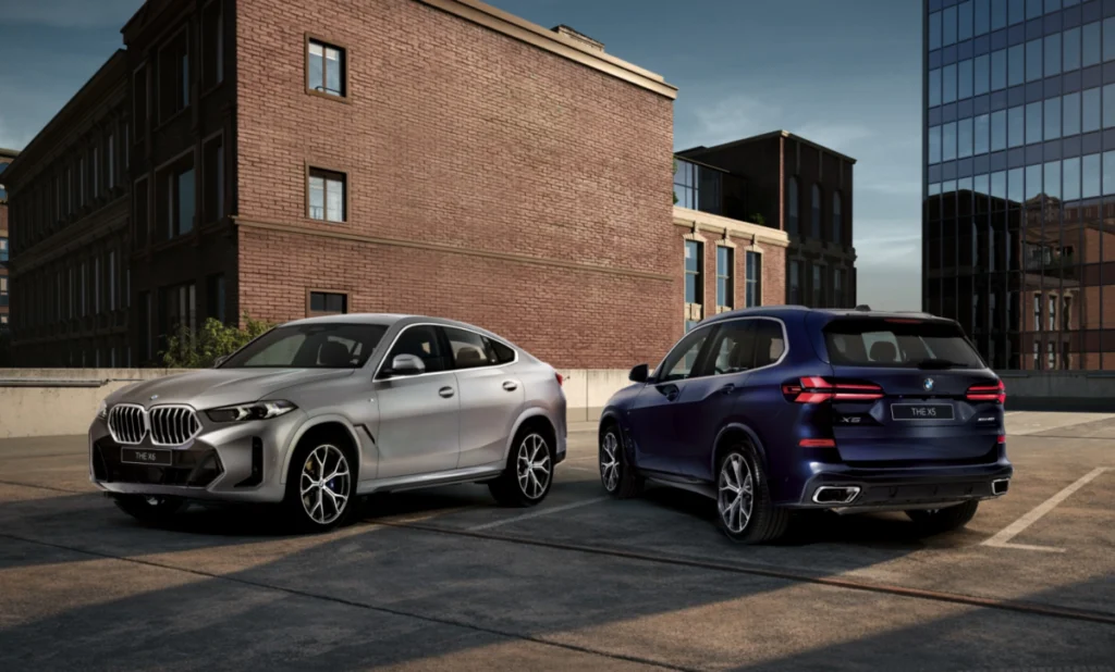 [新聞照片五] 全新BMW X5與X6鉑金版憑藉更鮮明的設計語彙、進化的數位科技與BMW經典駕馭底蘊，打造兼具氣勢與駕馭樂趣的旗艦移動生活。即日起凡於本月完成交車領牌，即可獲得指定年式1年乙式全險與原廠第4年延長保固。此外，更提供多元彈性入主方案，包含指定車型提供120萬元48期起零利率專案，或月付9,900元起的分期購車方案，同時也提供3年租賃禮遇方案，輕鬆實現入主夢想