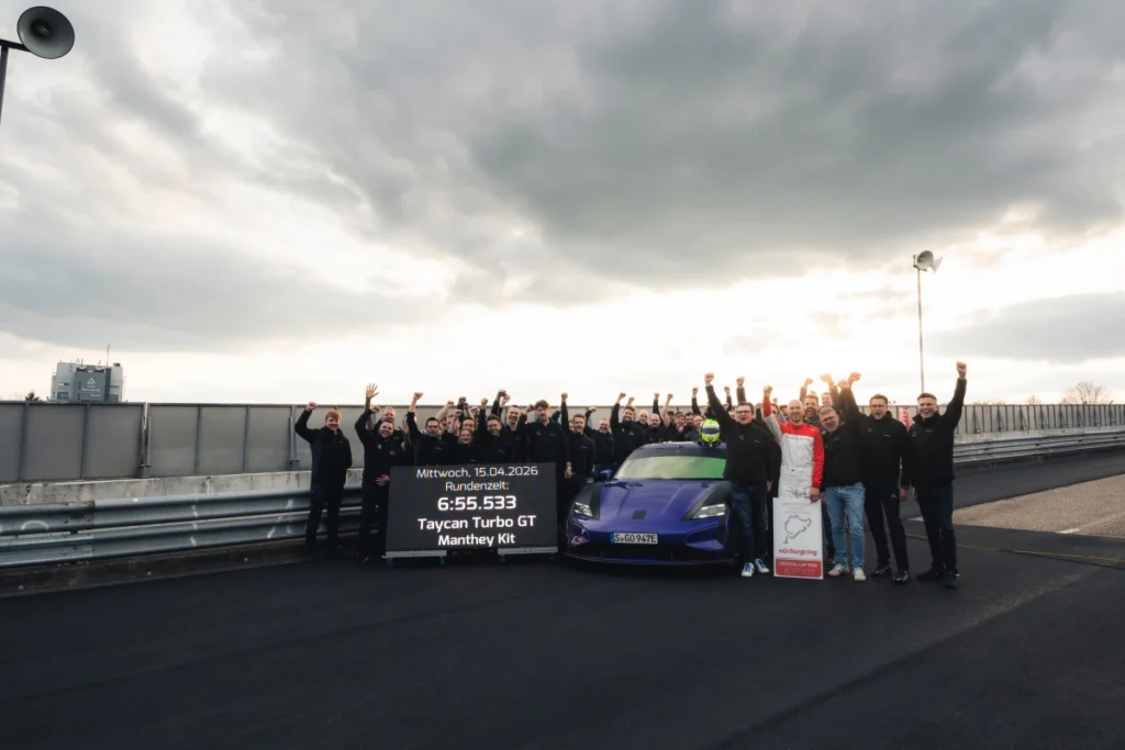 量產純電車款締造紐柏林北環賽道全新紀錄　搭載 Manthey 套件之 Taycan Turbo GT 以 6 分 55 秒 533 締造巔峰