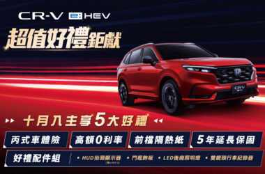 Honda CR-V e:HEV超值好禮鉅獻專案實施中　本月入主尊享5大好禮
